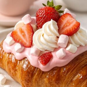 Bánh Croissant Kem Dâu Tây